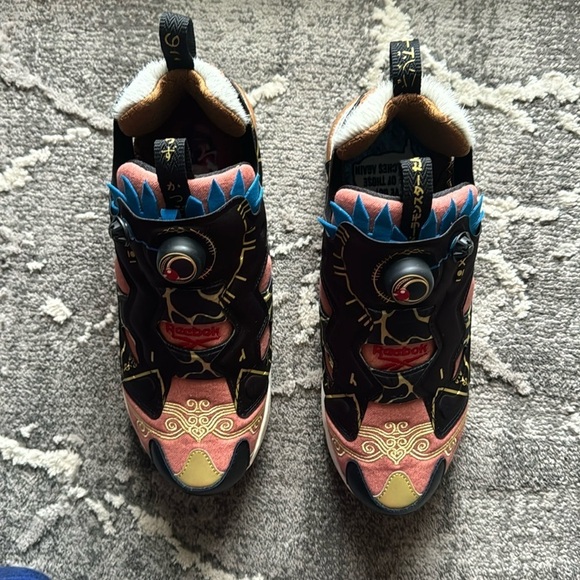 Reebok x Power Rangers Instapump Fury 94 Black Ruscly Gold Size 7 - Picture 14 of 16